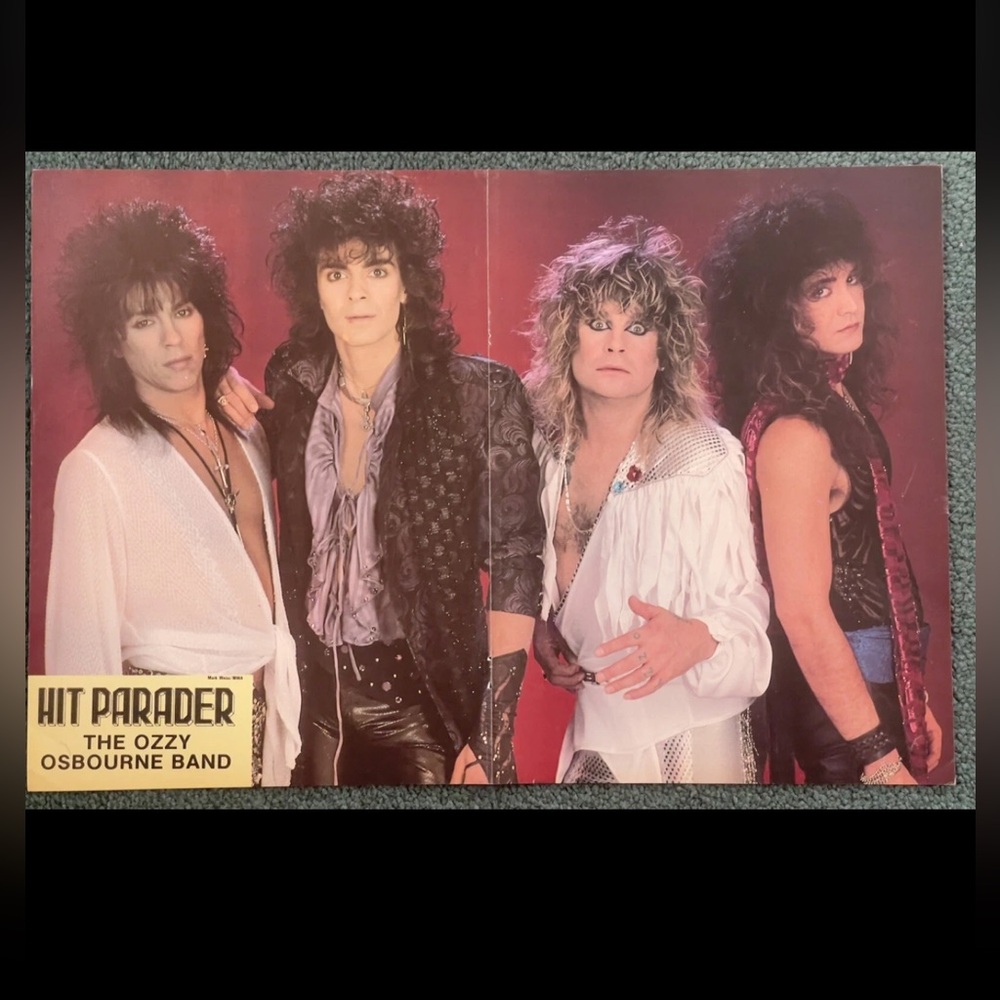Hit Parader Ozzy Osbourne Band Centerfold Pinup